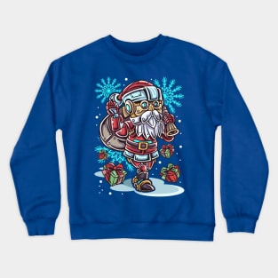 Christmas Santa Claus Robot Crewneck Sweatshirt